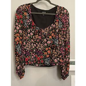 Yumi Kim Floral Top Lightweight Long Sleeve Pullover‎ Womens XS